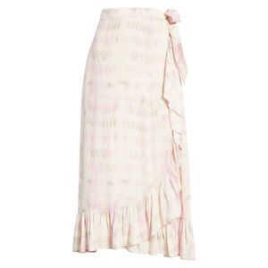 DOLAN Womens Wrap Midi Skirt Tie Ruffled Lined